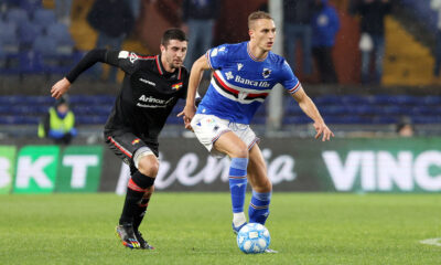 Mamuel De Luca, con la maglia della Sampdoria, contro la Cremonese